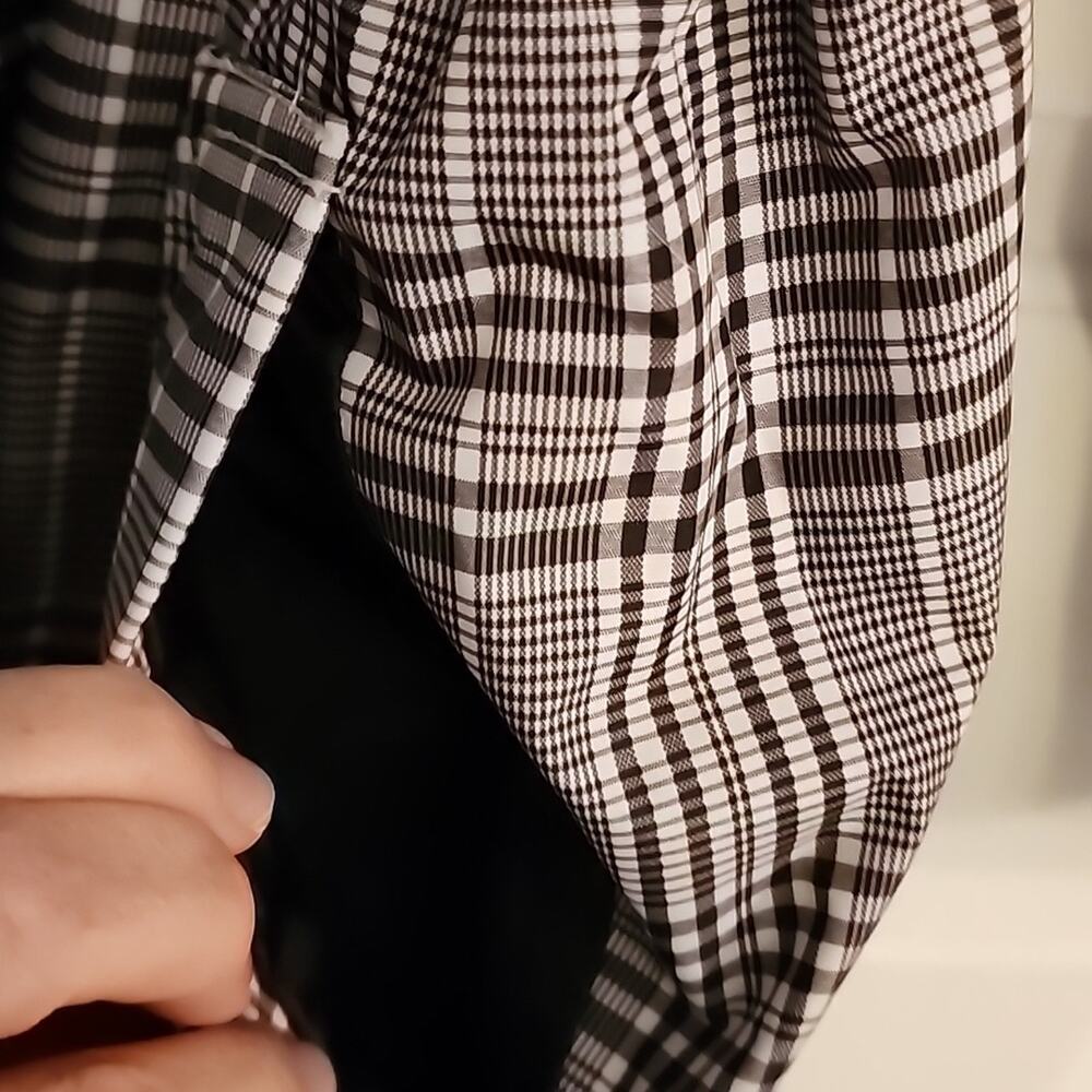 Laura Scott Plaid Trench Coat, XL - Picture 6 of 8
